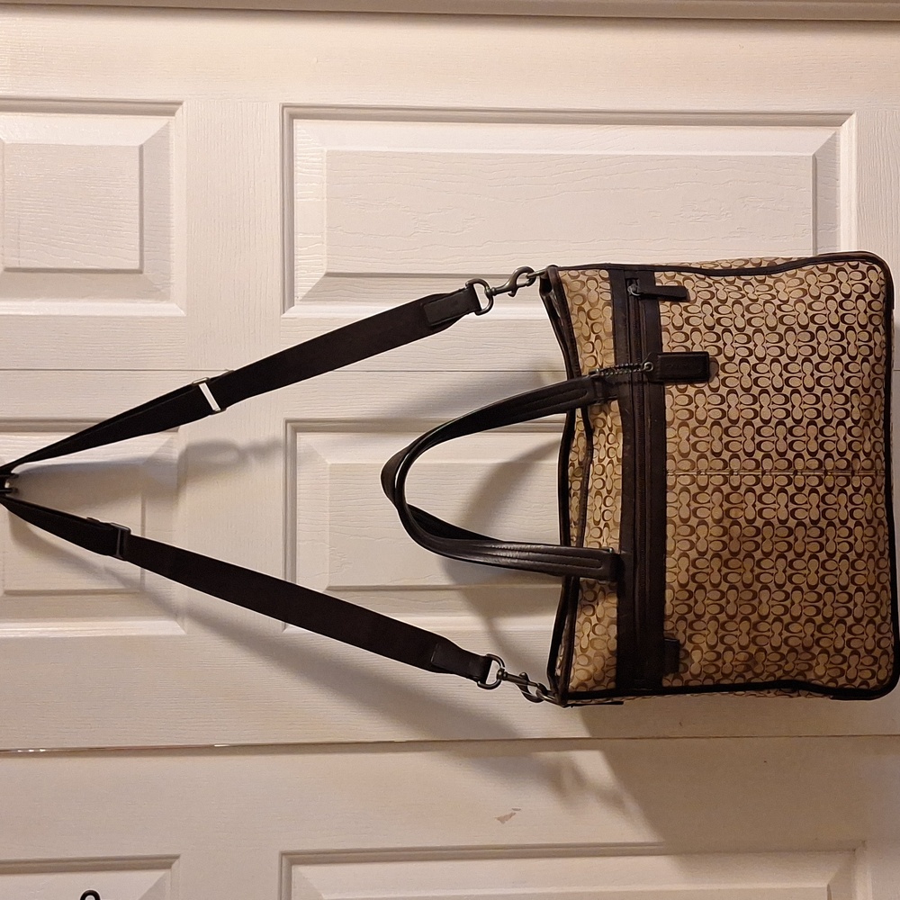 VINTAGE COACH Signature Logo Business Tote Bag Briefcase
